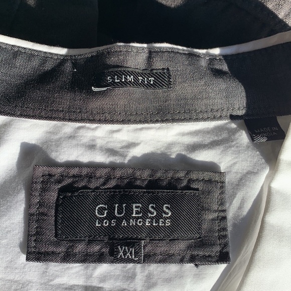 Guess White and Stripes Shirt - Picture 3 of 4